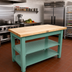 Thumbnail image #3 for John Boos Classic Country 48-Inch x 36-Inch Maple Wood Top Work Table with 2 Slatted Undershelves