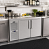 Thumbnail image #2 for 52-Inch Two-Section Narrow-Door Low-Profile Refrigerated Back Bar Storage Cabinet