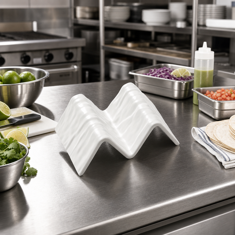 Product image #2 for White Melamine Faux Slate Taco Holder