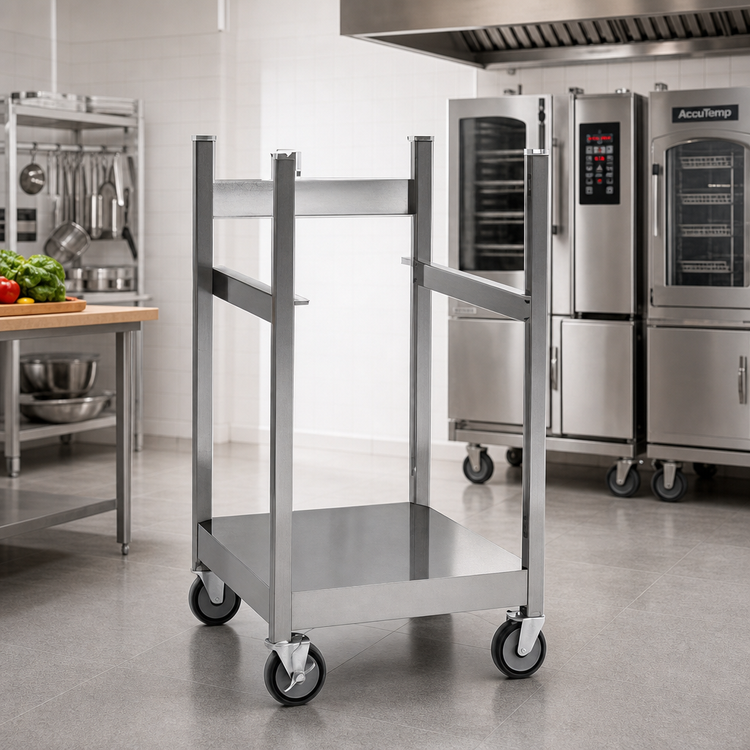 Product image #2 for AccuTemp Single Unit Stainless Steel Support Stand with 5-Inch Casters for Evolution and Steam'N'Hold Steamers