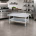 Thumbnail image #2 for 24 x 24 Inch Stainless Steel Equipment Stand with Galvanized Undershelf and Adjustable Feet