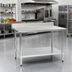 Thumbnail image #2 for Eagle Spec-Master 60-Inch x 36-Inch Work Table with 4-1/2-Inch Backsplash and Galvanized Undershelf
