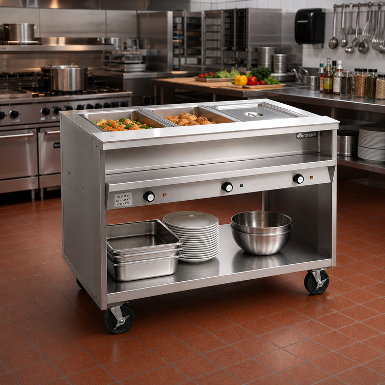 Product image #2 for Randell 3612 33-Inch Electric 2-Well Sealed Hot Food Table with Open Shelf Base