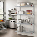 Thumbnail image #2 for Eagle Group EAGLEbrite A4-74-2424Z 4-Tier Add-On Wire Shelving Unit, 24 x 24 x 74 Inches, Zinc Finish