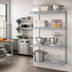 Thumbnail image #2 for EAGLEbrite 4-Tier Add-On Wire Shelving Unit, 24 x 24 x 74 Inches, Zinc Finish