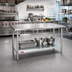 Thumbnail image #2 for 30-Inch x 30-Inch Stainless Steel Work Table with Galvanized Undershelf and Posts
