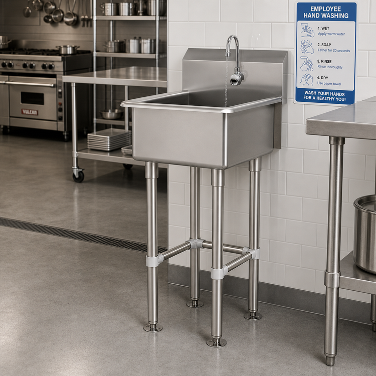 Product image #2 for Advance Tabco FS-FM-2721EF One-Station Floor-Mounted Service Sink with Electronic Faucet