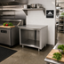Thumbnail image #2 for Advance Tabco Open Front Cabinet Base Work Table, 48 x 36 Inches, 14 Gauge 304 Stainless Steel Top