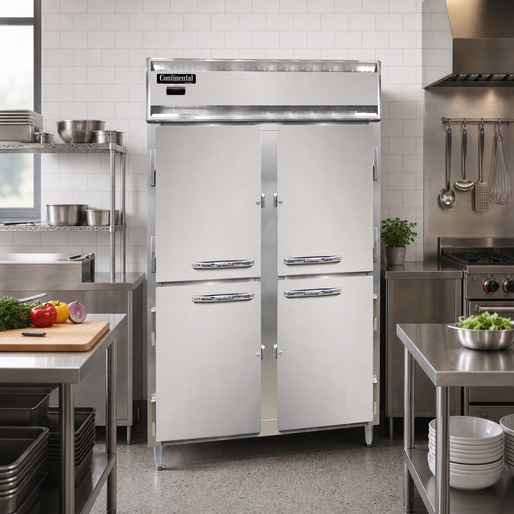 Product image #2 for Continental Refrigerator DL2W-SA-HD Designer Line Two-Section Standard Depth Heated Holding Cabinet