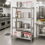 Thumbnail image #2 for John Boos SUS-183072-4-X Stainless Steel Dry Storage Shelving Unit, 30W x 18D x 72H, 4 Adjustable Shelves