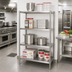 Thumbnail image #2 for John Boos Stainless Steel Dry Storage Shelving Unit, 30W x 18D x 72H, 4 Adjustable Shelves