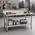Thumbnail image #2 for Eagle Deluxe Series Stainless Steel Work Table with 4-1/2-Inch Backsplash and Adjustable Undershelf, 84 x 36 Inches