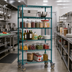 Thumbnail image #2 for Super Erecta 5-Tier Wire Stem Caster Cart, 36 Inch W x 18 Inch D x 68 Inch H