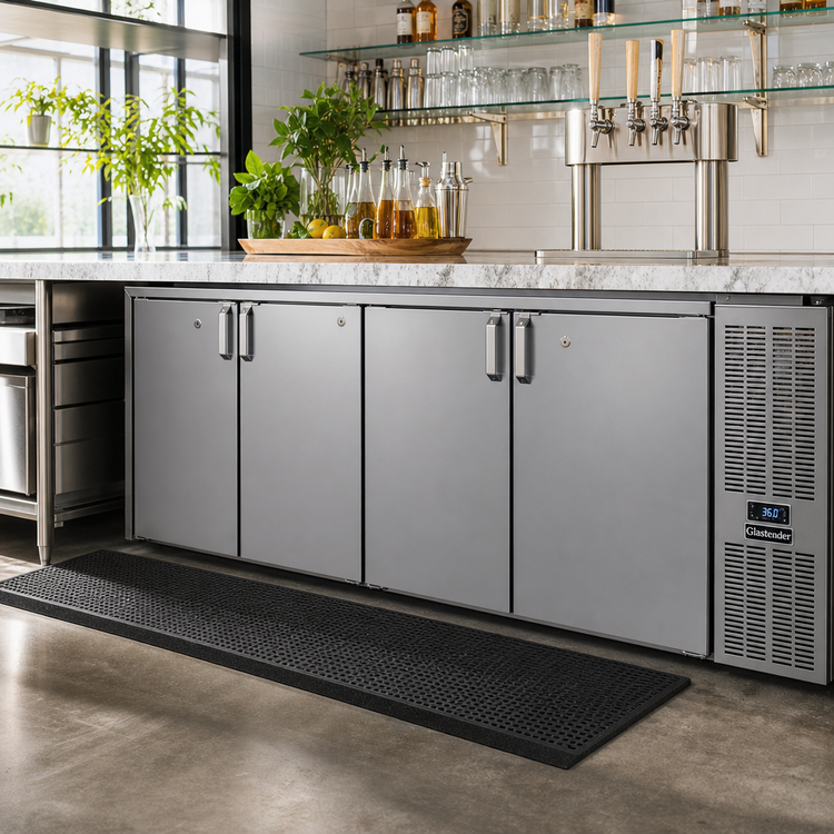 Product image #2 for Glastender CP1RL48 48-Inch Low-Profile 4-Door Pass-Thru Back Bar Cooler, Remote Refrigeration