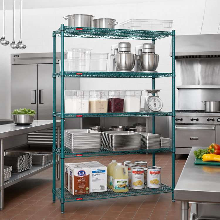 Product image #2 for EagleGard 5-Tier Starter Wire Shelving Unit, 60"W x 24"D x 74"H