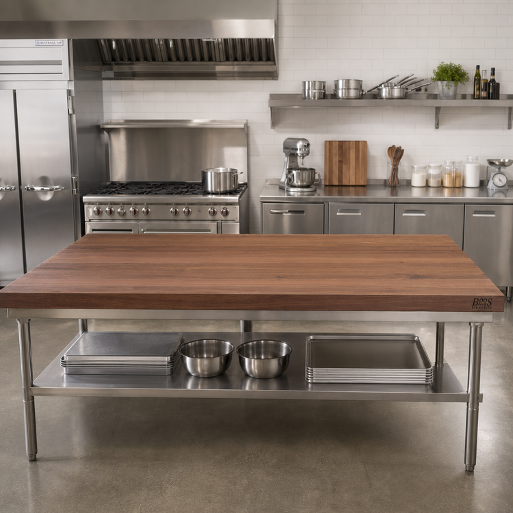 Product image #2 for John Boos Boos Block American Black Walnut Kitchen Countertop, Full-Length Edge Grain, 132 x 30 x 3 Inches, Penetrating Oil Finish