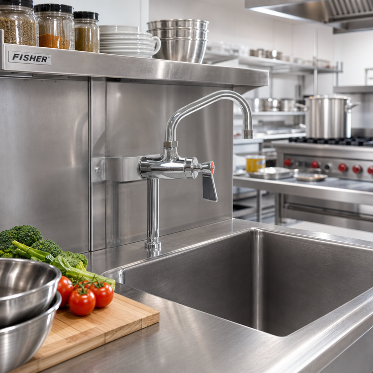 Product image #2 for Fisher Add-On Faucet with 10 Inch Swing Spout, Brass, 3/8 Inch Male NPT Inlet