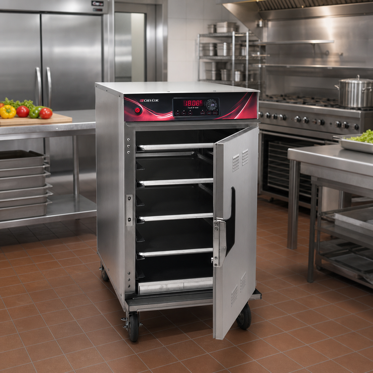 Product image #2 for Cres Cor Mobile Half-Height Radiant Cook-and-Hold Cabinet, Stainless Steel, 8 Full-Size Pan Capacity