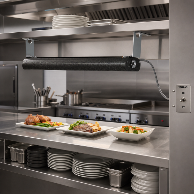 Product image #2 for Vollrath 48-Inch Low Profile Unlighted Heat Strip Lamp with Remote Toggle Switch, 208V