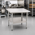 Thumbnail image #2 for Eagle Group MS3036 Stationary Stainless Steel Mixer Stand with Adjustable Undershelf, 600 lb Capacity, 36 x 30 x 24 Inches