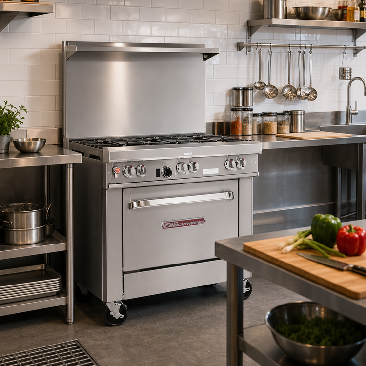 Product image #2 for Southbend Ultimate 36-Inch Commercial Gas Range with 5 Burners and Convection Oven