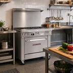 Thumbnail image #2 for Southbend (Middleby) Ultimate 4366A 36-Inch Commercial Gas Range with 5 Open Burners, Convection Oven & Flue Riser Shelf