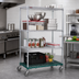 Thumbnail image #2 for Eagle Group QuadTruss Chrome Mobile 4-Tier Wire Shelving Starter Unit with Dunnage Shelf, 48 x 24 x 79 Inches