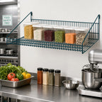 Thumbnail image #2 for Quantum Store Grid SG-LS1836P 36-Inch Green Epoxy Antimicrobial Wire Shelf with Retaining Front Edge