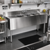 Thumbnail image #2 for CHOICE 3-Compartment Underbar Sink Unit with Left and Right Drainboards, Deck-Mount Faucet, 60 Inch W x 24 Inch D, Stainless Steel