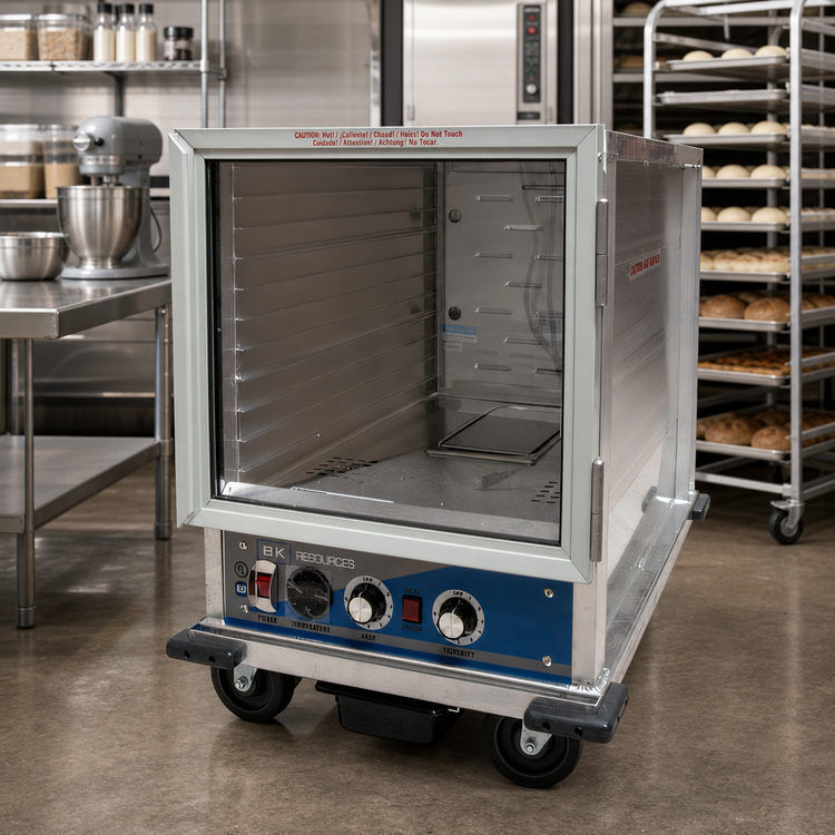 Product image #3 for BK Resources Mobile Half-Size Heater Proofer Cabinet, 10 Pan Capacity, Non-Insulated