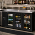 Thumbnail image #2 for True Premier Bar 72-Inch Three-Section Refrigerated Back Bar Cooler with Glass Doors and Stainless Top