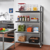Thumbnail image #2 for Cambro Camshelving Elements XTRA 4-Tier Stationary Add-On Polymer Shelving Unit, 18 x 24 x 72 Inches, Louvered & Solid, Speckled Gray