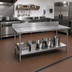 Thumbnail image #2 for Advance Tabco Stainless Steel Work Table with 5-Inch Backsplash and Adjustable Undershelf, 120 x 36 Inches