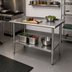 Thumbnail image #3 for Flash Furniture 48-Inch x 24-Inch Stainless Steel Prep and Work Table with 1.5-Inch Backsplash and Undershelf