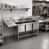 Thumbnail image #2 for Eagle Spec-Master FN Series Coved Corner Three-Compartment Stainless Steel Sink with Left 30-Inch Drainboard