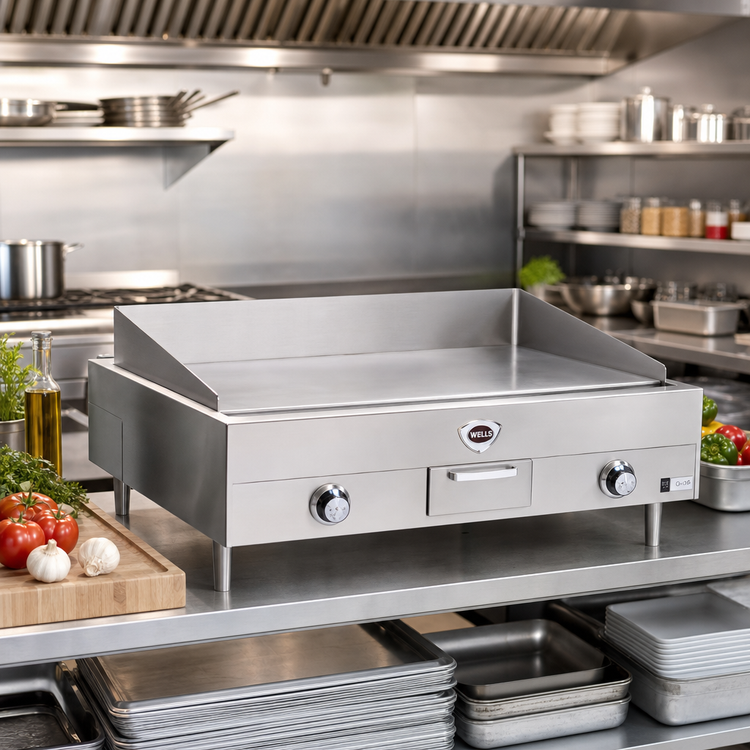 Product image #2 for Wells G-19 Countertop Electric Griddle with Smooth Polished Steel Plate, 34-1/4" x 18-5/16" Cooking Surface