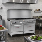 Thumbnail image #2 for Southbend (Middleby) Ultimate 4604DD-2G 60-Inch Commercial Gas Range with 6 Open Burners, 24-Inch Griddle & 2 Standard Ovens