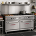 Thumbnail image #2 for Ultimate 60-Inch Commercial Gas Restaurant Range with 6 Open Burners, 24-Inch Griddle, and 2 Standard Ovens