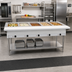 Thumbnail image #2 for Omcan Electric Open Well Steam Table with Cutting Board and Undershelf, 72-Inch, 5-Pan Capacity
