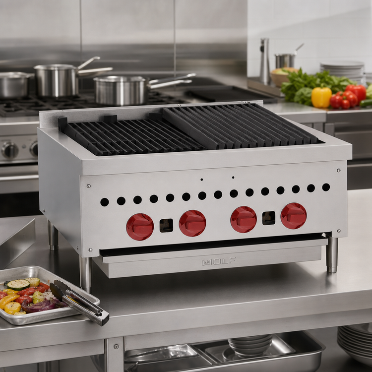 Product image #2 for Wolf SCB25 25-1/4-Inch Countertop 4-Burner Gas Charbroiler with Manual Controls