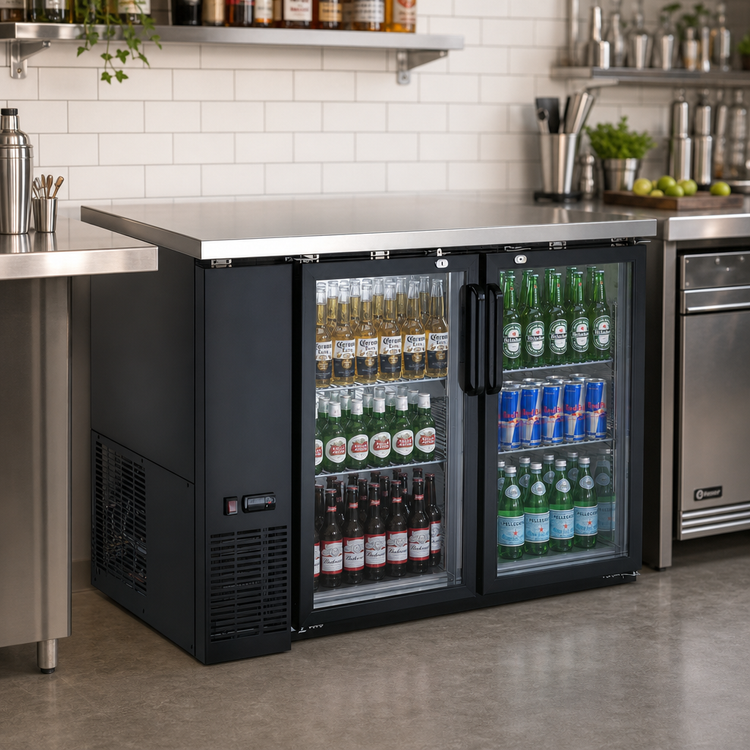Product image #2 for Omcan USA 49-Inch Heavy Duty Glass Door Back Bar Bottle Cooler