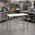 Thumbnail image #2 for 36 x 24 Inch White Poly Top Chopping Table with Stainless Steel Tubular Base