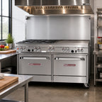 Thumbnail image #2 for Southbend (Middleby) Ultimate 4603AC-4T 60-Inch Gas Restaurant Range, 2 Burners, 48-Inch Thermostatic Griddle, Convection Oven, Cabinet Base
