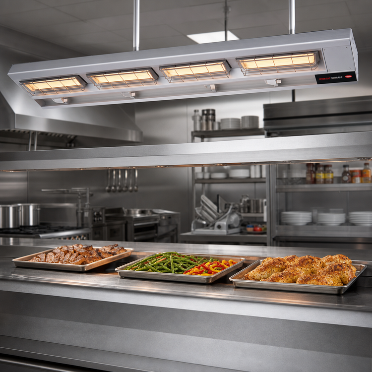 Product image #2 for Hatco Ultra-Glo 18-Inch Lighted Infrared Strip Heater with Double Ceramic Tile and Aluminum Housing