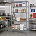 Thumbnail image #2 for Quantum 54W x 18D x 63H Wire Shelving Starter Kit with 5 Shelves, 600 to 800 lb. Capacity, Gray Epoxy Antimicrobial Finish