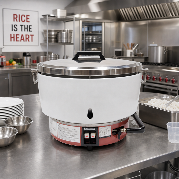 Product image #2 for RiceMaster Commercial Propane Gas Rice Cooker with Cook-and-Hold Operation, 55-Cup Uncooked Capacity
