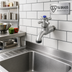 Thumbnail image #2 for T&S Brass Wall-Mounted Self-Closing Single Sink Faucet with 4-Arm Handle