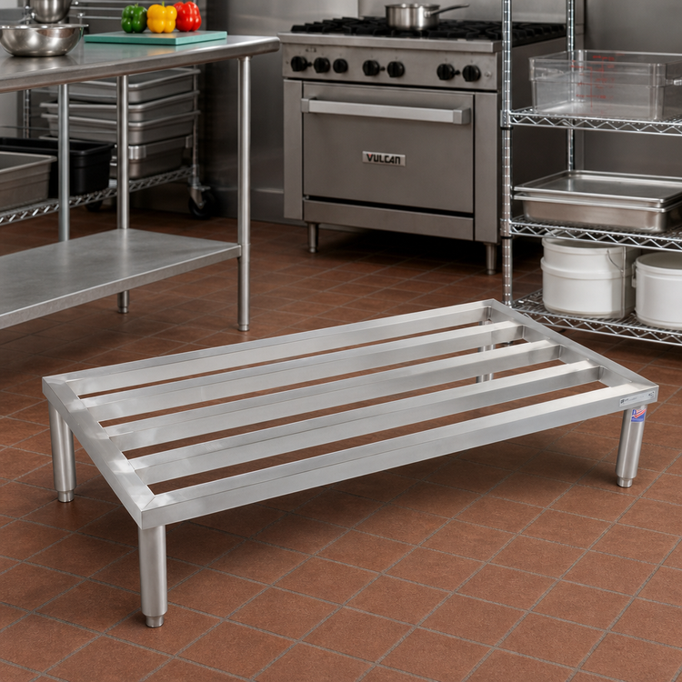 Product image #3 for John Boos JB09 1-Tier Stainless Steel Dunnage Rack, 59 x 30 x 12 Inches