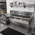 Thumbnail image #2 for John Boos E-Series 3-Compartment Stainless Steel Sink with Left Drainboard, 68-1/2 in. W x 25-1/2 in. D x 43-3/4 in. H
