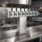 Thumbnail image #2 for Perlick Corporation 4006S8B4 Extra High 8-Faucet Glycol-Cooled Stainless Steel Countertop Wide Base Tee Draft Beer Tower